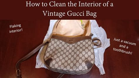 how to clean gucci bag|repairing vintage gucci handbag.